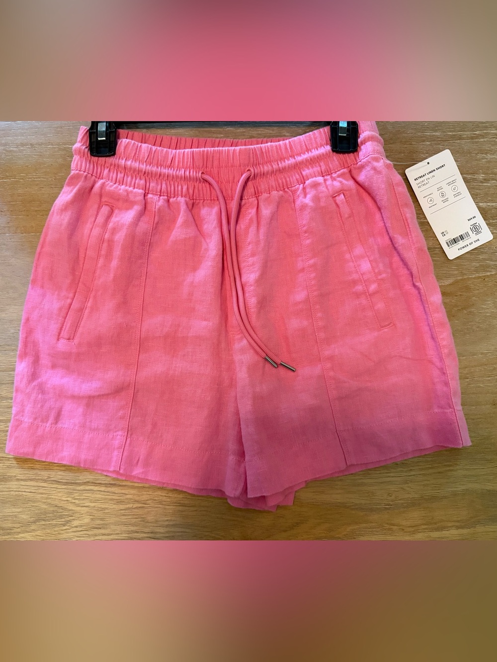 Athleta Retreat Linen Short - Coral Pink - Women's XS - NWT